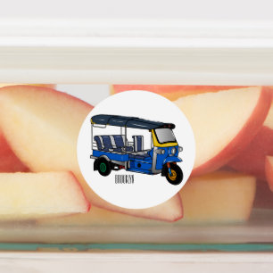 Étiquettes Illustration Tuk tuk