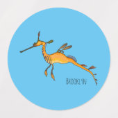 Étiquettes Illustration Weedy seadragon (Design 1)
