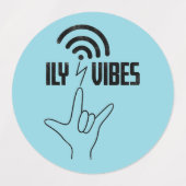 Étiquettes ILY Vibes - Conception ASL (Design 2)
