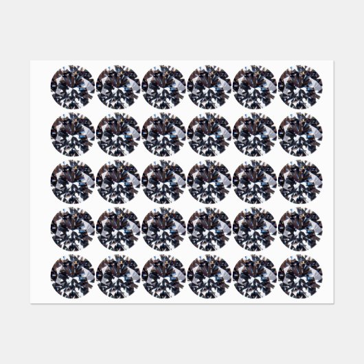 Étiquettes Image diamant élégante facettée (Feuille)