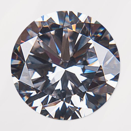 Étiquettes Image diamant élégante facettée (Design 2)