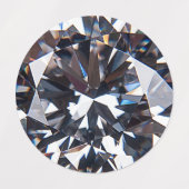 Étiquettes Image diamant élégante facettée (Design 1)