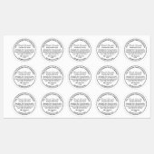 Étiquettes imperméable blanc w noir texte savon cosmétique (Feuille)