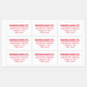 Étiquettes Imperméable Rouge & Blanc Multi-Usage (Feuille)