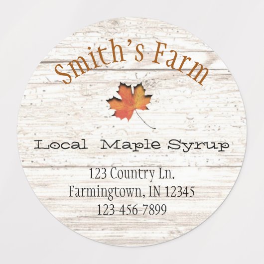 Étiquettes imperméables Maple Leaf Cutout Maple Si (Design 2)