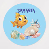 Étiquettes Imperméables Petit Poisson (Design 1)