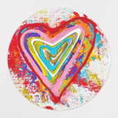 Étiquettes imperméables Red Hearts (Design 2)