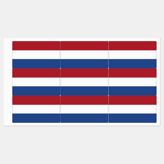 Étiquettes Indicateur Pays-Bas (Feuille)