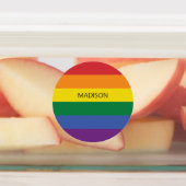 Étiquettes Indicateur Rainbow du nom personnalisé (Apposé)
