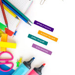 ÉTIQUETTES INDIGO ORANGE DE PLANCHE MODERNE MAUVE NOM TURQUOI<br><div class="desc">Cette palette adopte une approche unique des couleurs traditionnelles arc-en-ciel, offrant une combinaison intéressante et inattendue. Ces couleurs sont vives et peuvent ajouter un éclat à vos étiquettes attrayants et attrayants pour la nourriture et les produits de boisson. Futura est un classique sans-serif qui est très apprécié pour son design...</div>