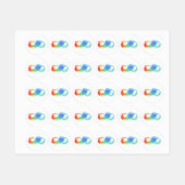 Étiquettes Infinity avec Rainbow Jellyfish (Feuille)