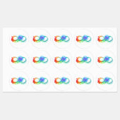Étiquettes Infinity avec Rainbow Jellyfish (Feuille)
