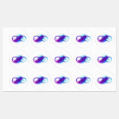 Étiquettes Infinity with purple feather (Feuille)