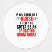 ÉTIQUETTES INFIRMIÈRE DE LA SALLE D'EXPLOITATION (Design 1)