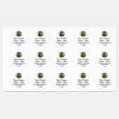 Étiquettes Ingrédient produit fabriqué à la main / bouteille (Feuille)