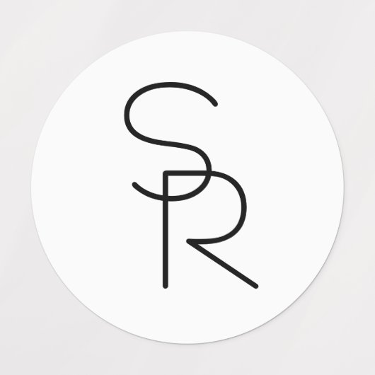 Étiquettes Initiales de chevauchement à l'aspect moderne (Design 1)