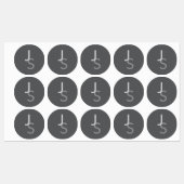 Étiquettes Initiales monogrammes à chevauchement moderne | Gr (Feuille)