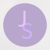 Étiquettes Initiales monogrammes à chevauchement moderne | Po (Design 1)