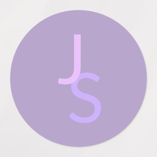 Étiquettes Initiales monogrammes à chevauchement moderne | Po (Design 1)