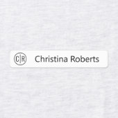 Étiquettes Initiales monogrammes et vêtements en tissu textue (Design 1)