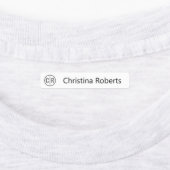 Étiquettes Initiales monogrammes et vêtements en tissu textue (Apposé)