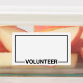 Étiquettes Insigne de nom du bénévole vierge (Apposé)