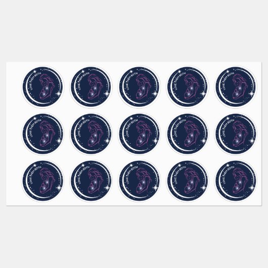 Étiquettes Inspirationnelle mère et bébé à naître Silhouette (Feuille)