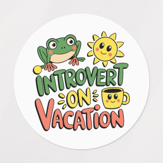 Étiquettes Introvert Sunshine Break (Design 2)