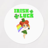 Étiquettes Irlandais Luck leprechaun 17 Jour Saint Mars Patri (Design 2)
