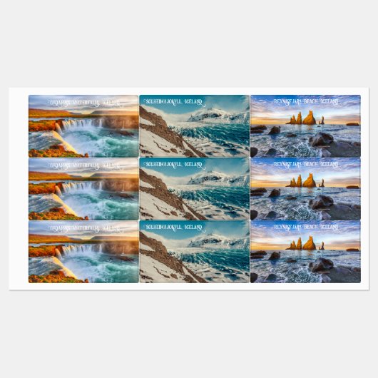 Étiquettes Islande (Feuille)