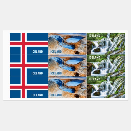 Étiquettes Islande (Feuille)