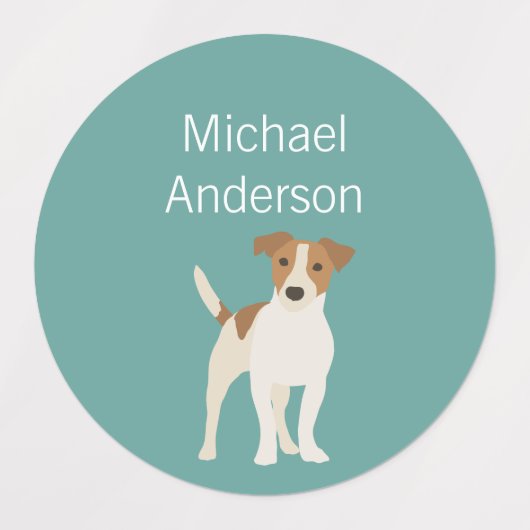 Étiquettes Jack Russell Terrier couleurs chien étanche étique (Design 2)