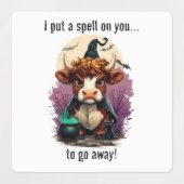 Étiquettes J'Ai Mis Un Signe Sur Vous Grumpy Highland Cow Wit (Design 1)