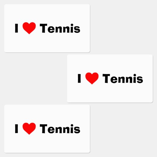 Étiquettes J'aime le tennis (Groupe)