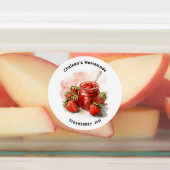 Étiquettes Jambe Mason Jar de confiture de fraises maison rus (Apposé)