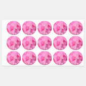 Étiquettes Japanese flowers pink patterns (Feuille)