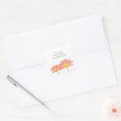 étiquettes 'Jaune Peach Pink Aquarelle Daisées' (Enveloppe)
