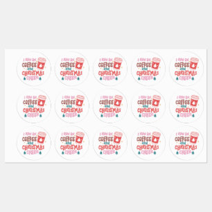 Étiquettes Je cours sur le café et la fête de Noël