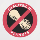 Étiquettes Je Suis Allergique À L'Allergie Des Aachides Pour  (Design 1)