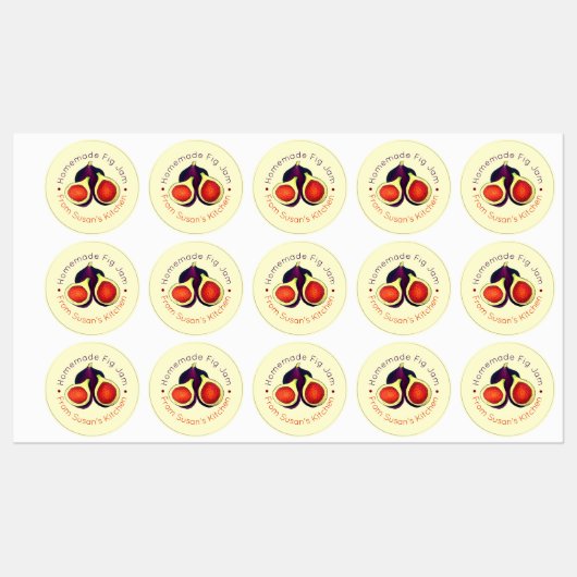 Étiquettes Jelly De Jam De Fig Fait Maison Conserve Les Figes (Feuille)
