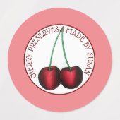 Étiquettes Jelly Jam Cherry Conserve Les Cerises Aiguës Canal (Design 2)