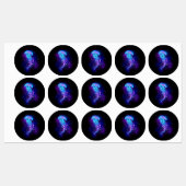 Étiquettes Jellyfish éclatante couleur (Feuille)