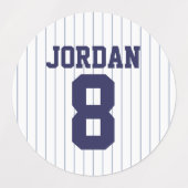 Étiquettes Jersey de baseball avec nom et numéro personnalisé (Design 2)