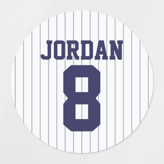 Étiquettes Jersey de baseball avec nom et numéro personnalisé (Design 1)