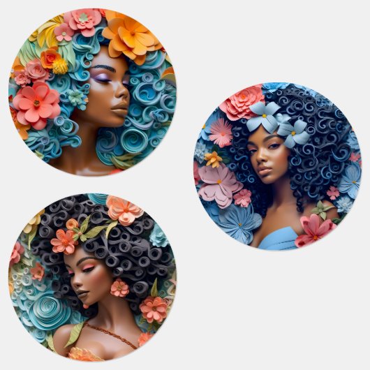 Étiquettes Jeu d'autocollants trios 3 (Groupe)