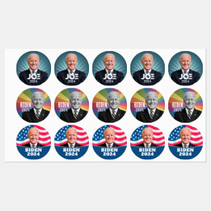 Étiquettes Joe Biden 2024 - 3 versions de campagne