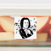 Étiquettes Johann Sebastian Bach Portrait et buste avec notes (Apposé)