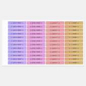 Étiquettes Joli dégradé Couleur Codé Étoile Nom étanche (Feuille)
