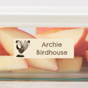 Étiquettes Joli joli superbe dessin de lyrebird personnalisé