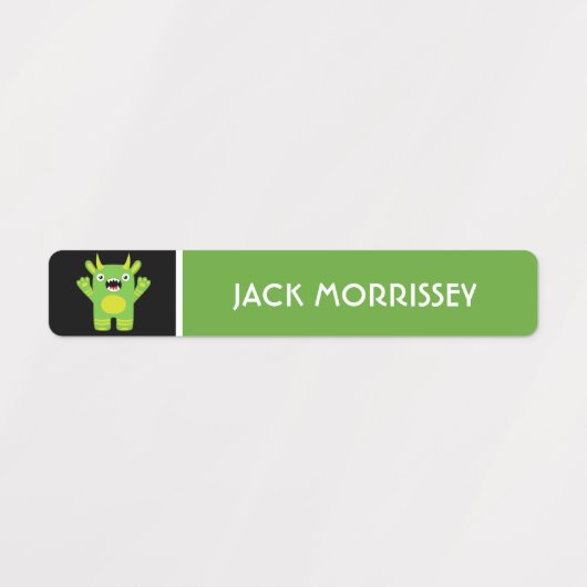 Étiquettes Joli Monstres colorés Nom des enfants (Design 1)